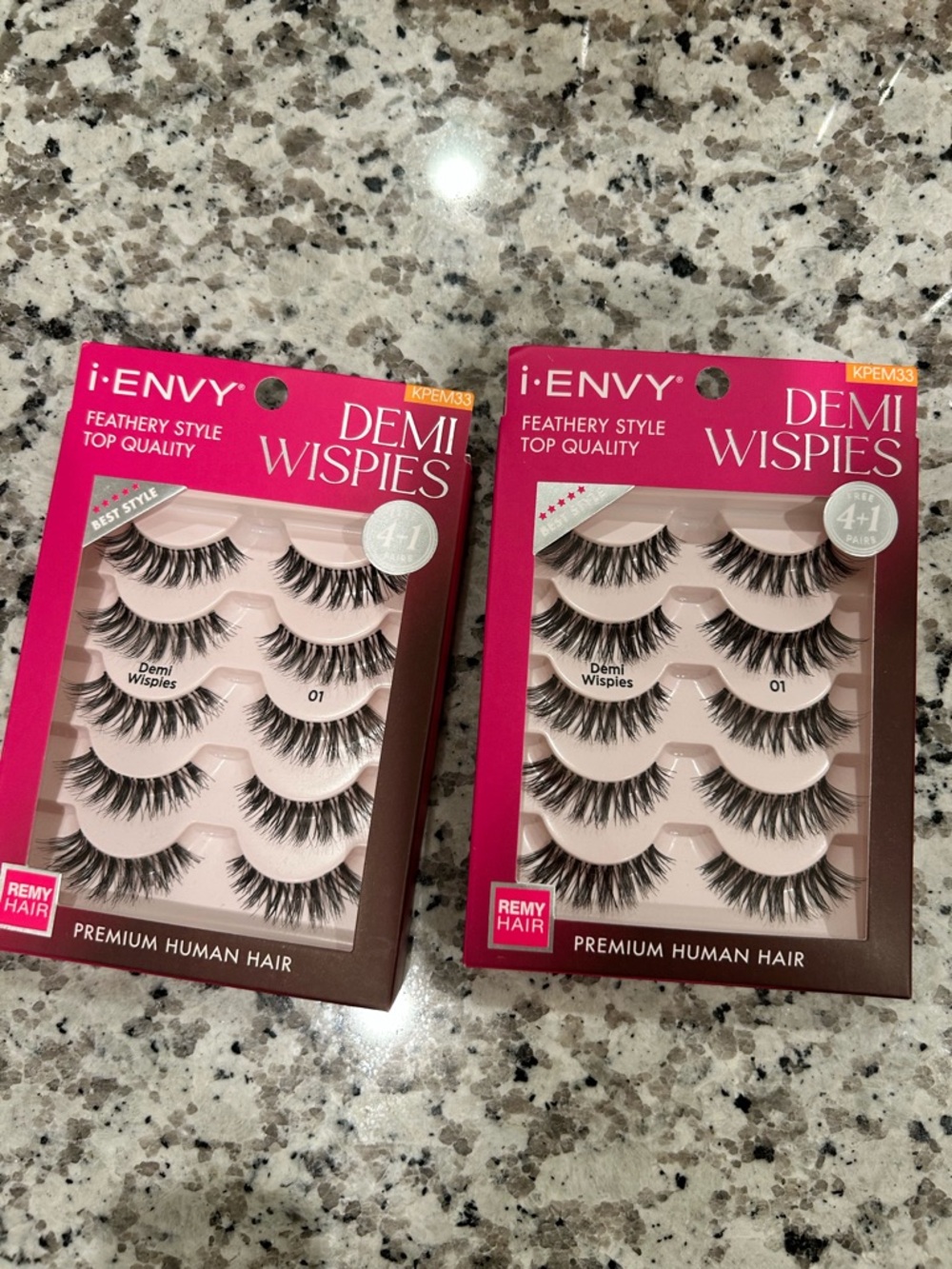 i•ENVY by Kiss 5 Pairs Demi Wispies 01 False Lashes 2 Pack (KPEM33)